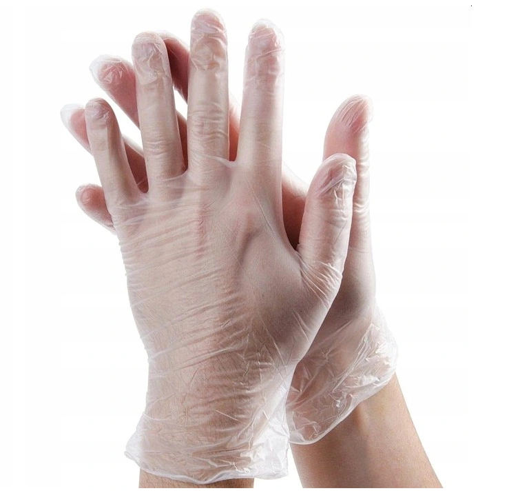 Puderfreie Vinyl-Handschuhe 100Stk L